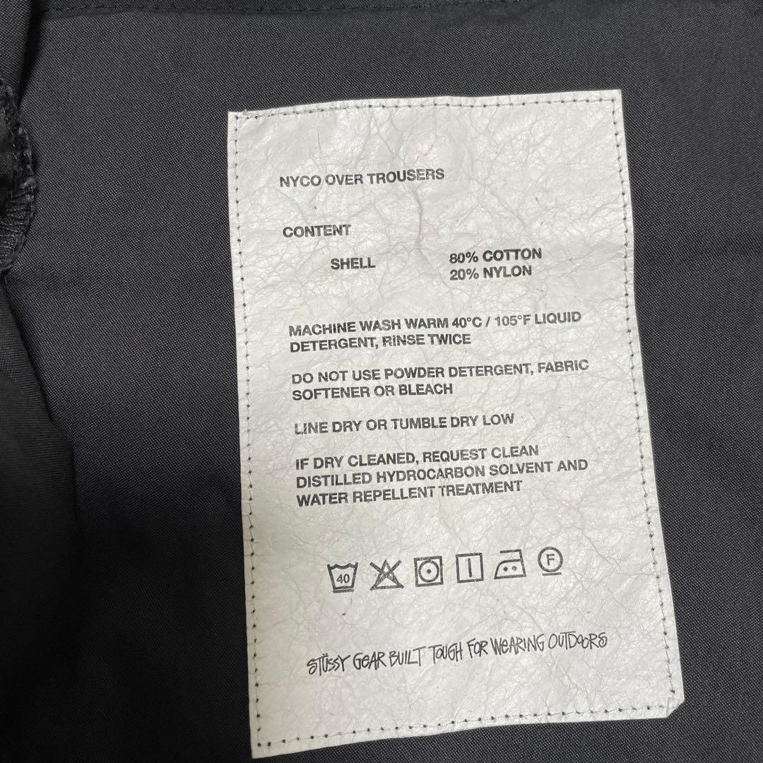 パンツ STUSSY NYCO OVER TROUSERS Washed BLACK