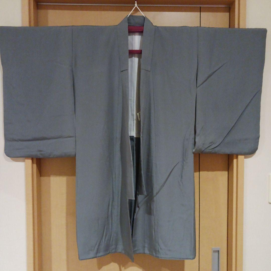 【着物は正絹！】男児　三歳　羽織　着物　袴　雪駄　小物　セット　灰色×黒縞