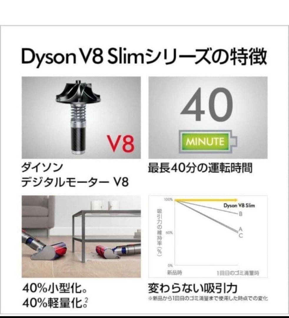Dyson V8Slim 掃除機本体 新品マキタアダプター付き