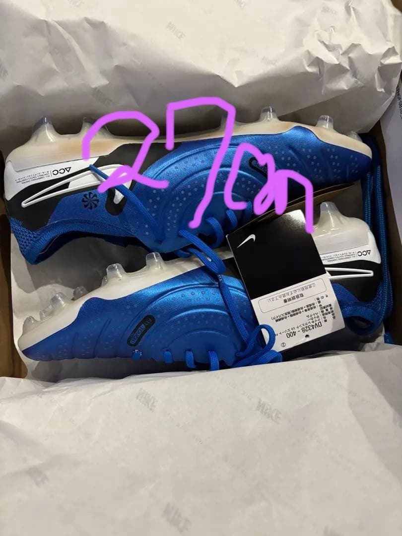 Nike Tiempo サッカーシューズ 青 FG エリート 27cm 残り少 - メルカリ