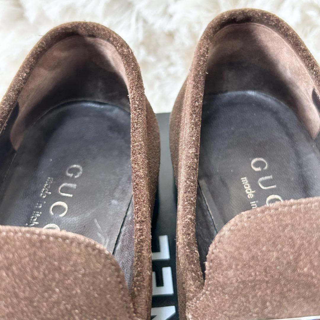 【美品】GUCCI グッチ スエード ローファー 35ハーフ