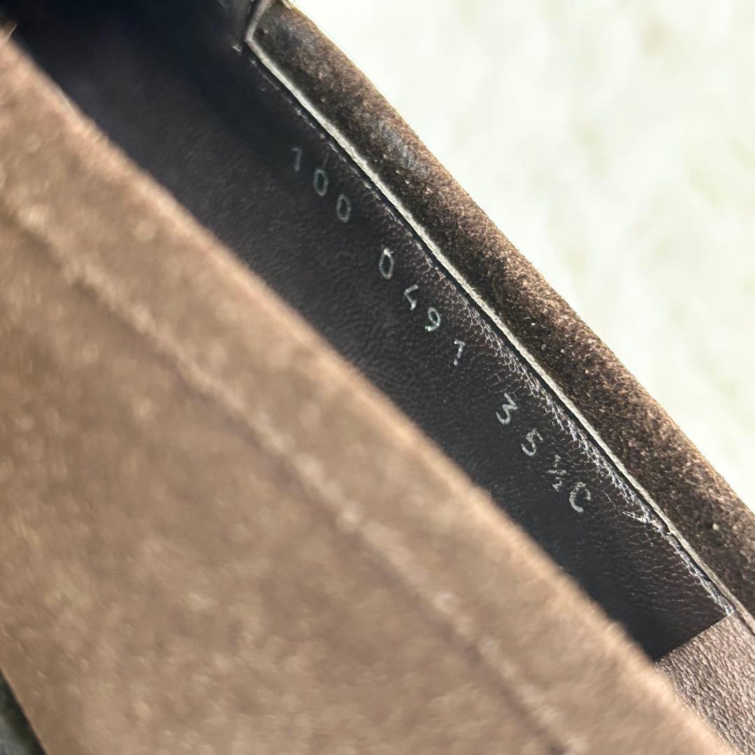 【美品】GUCCI グッチ スエード ローファー 35ハーフ