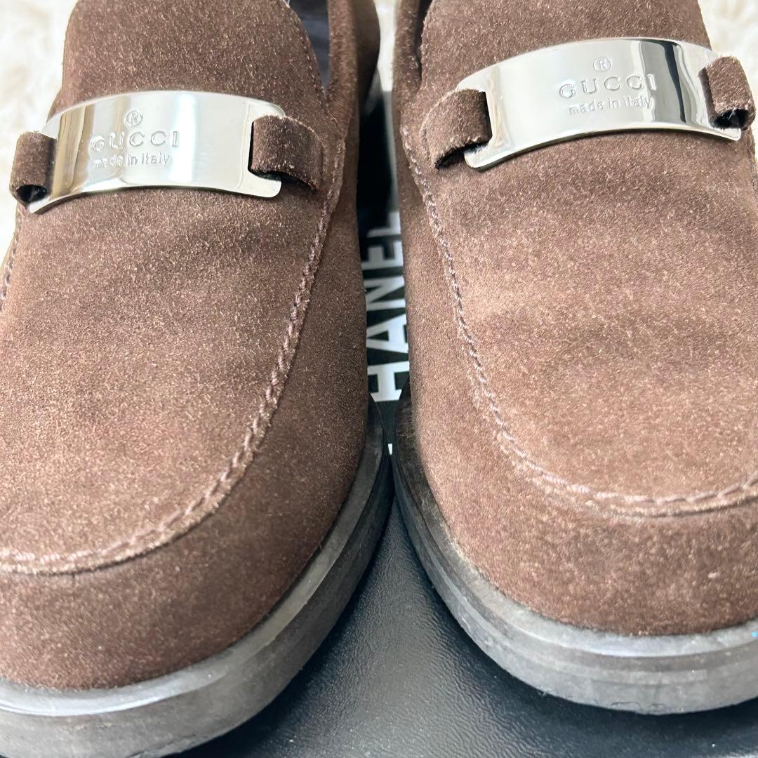 【美品】GUCCI グッチ スエード ローファー 35ハーフ