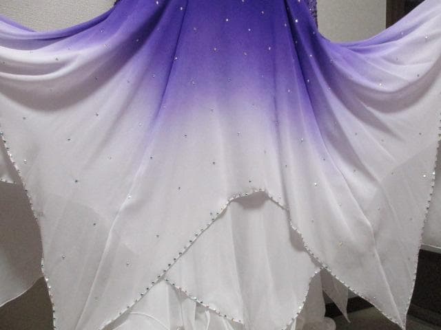 社交ダンス 紫キラキラゴージャス☆ドレスワンピース