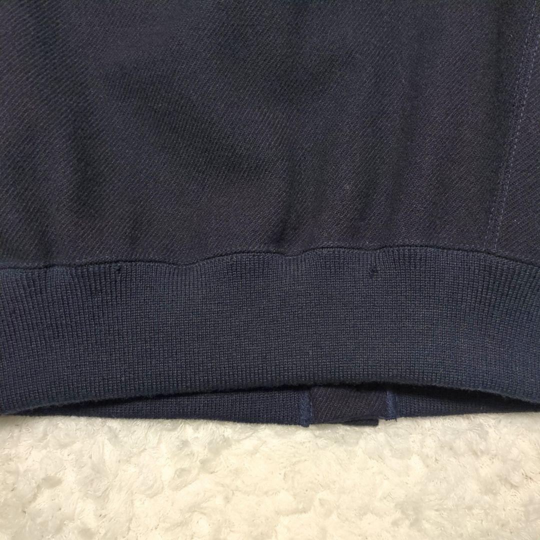 JOE McCOY◆袖革 ウール スタジャン ネイビー ベージュ 42