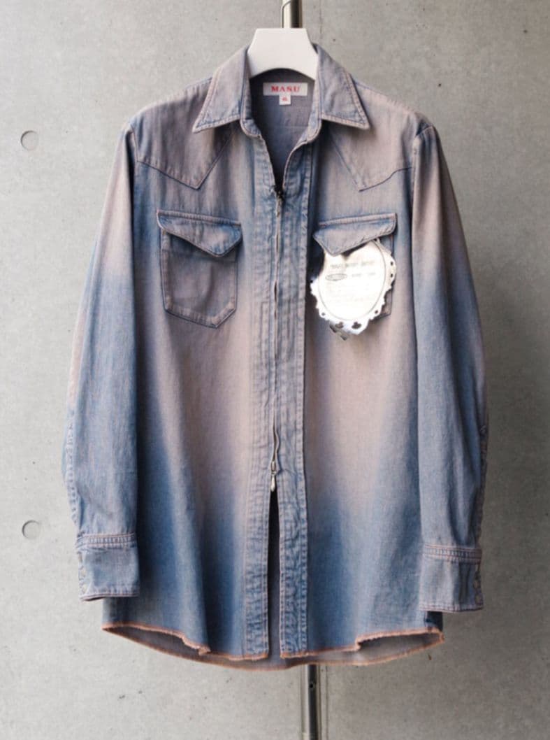 トップス MASU \"MASUBOYS\" WESTERN SHIRT OVER DYE
