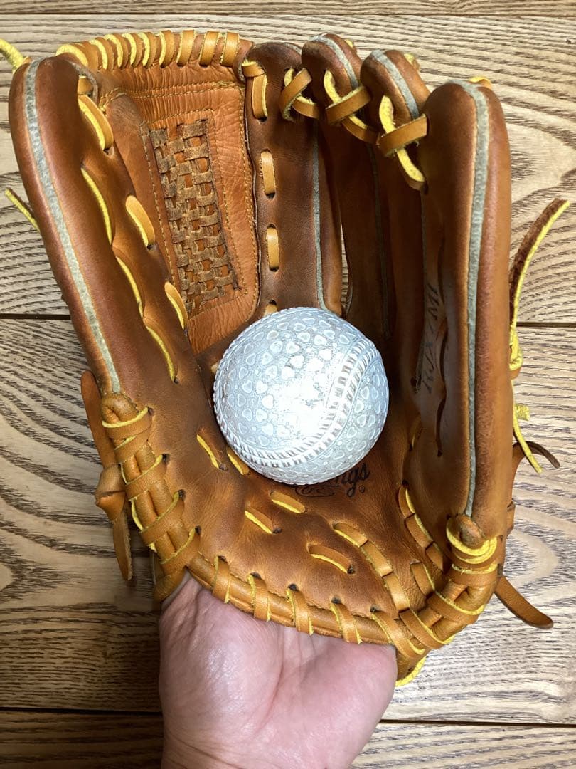 少年軟式 少年野球 阪神 今岡誠プロモデル グローブ スケルトンウェブ風 レア