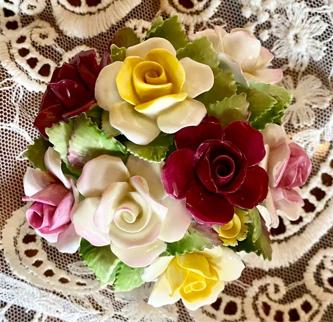 陶花　　4点セット　エンズレイ、ロイヤルドルトン、ロイヤルアデレイ