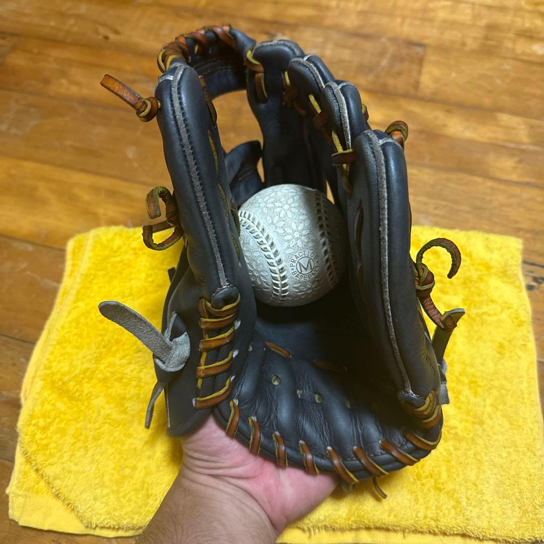 ZETT ネイビー　軟式グローブ 右投げ用