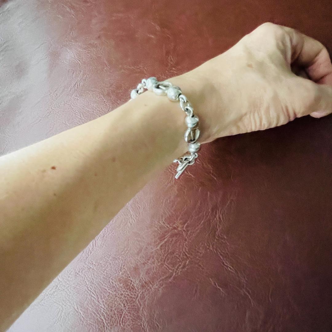 ビンテージシルバー925ブレスレット メキシコ製 ボールチェーン TAXCO