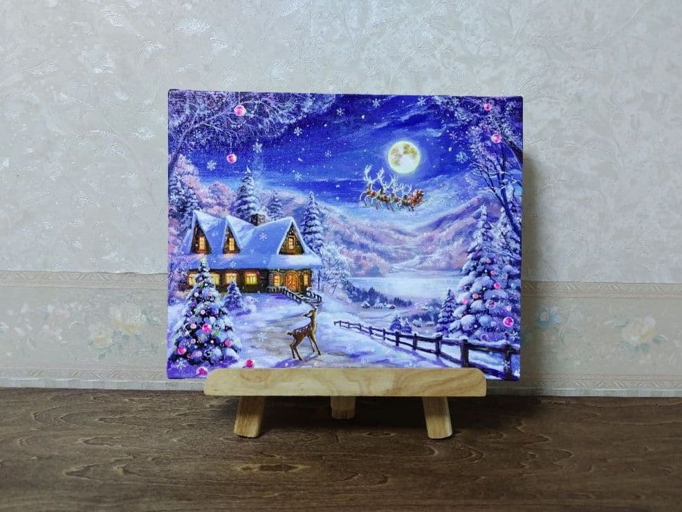 ぷ*あ様 【夜空を眺めて】アクリル画 F3 風景画 絵画 ぷ*あ様 【夜空を