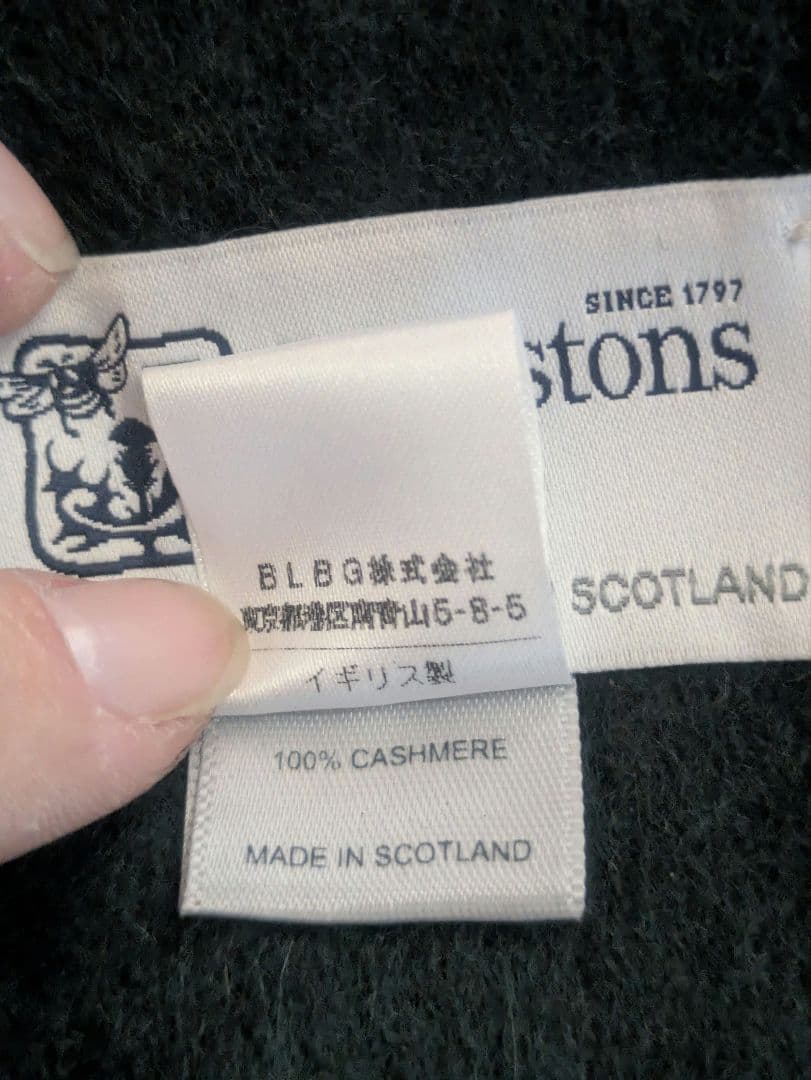 3-6 Johnstons of Elgin カシミヤ 100％ 中判スカーフ