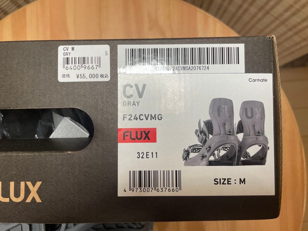 FLUX CV スノーボードビンディング グレー　M