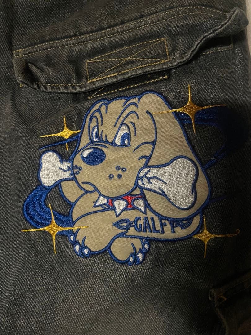 GALFY ダーティーデニムワイドカーゴ ブラウン L 中型犬 - メルカリ