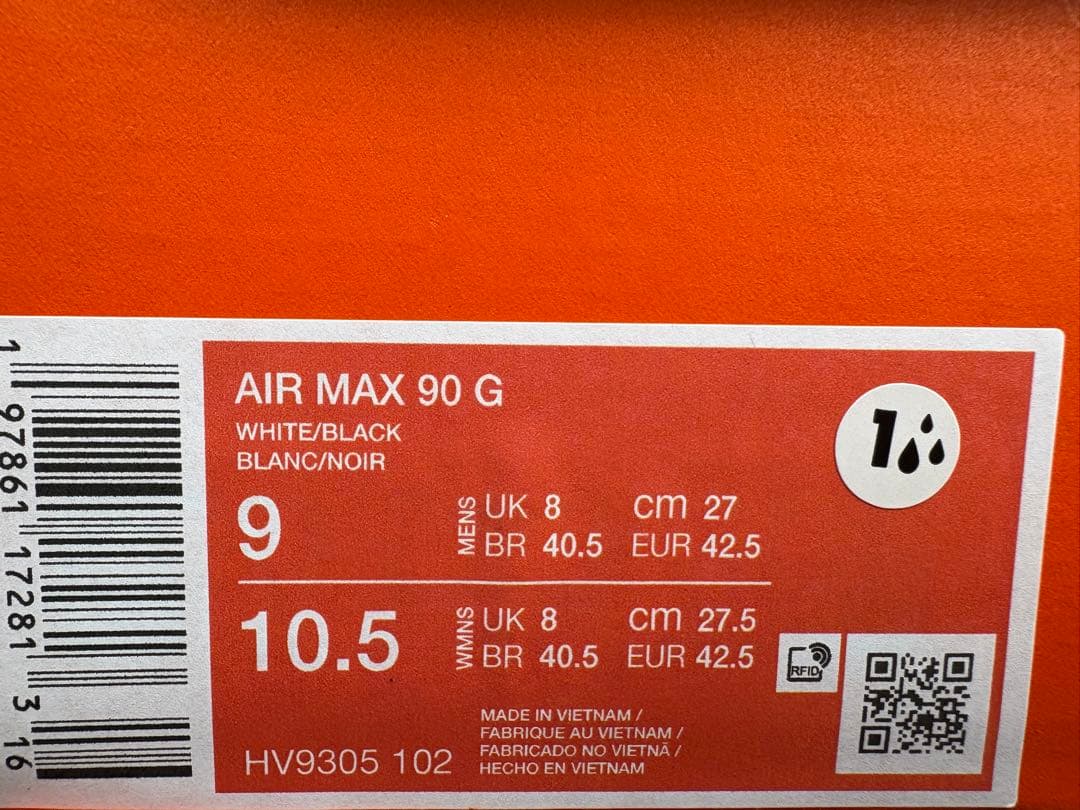 【新品】NIKE ナイキ エアマックス90G 27㎝