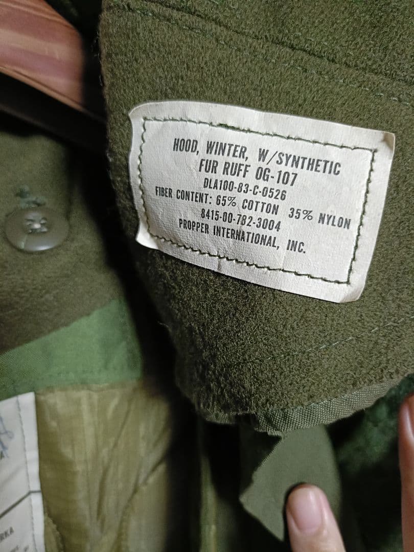 US ARMY 米軍 M65 フィッシュテールパーカー 実物 83年USA製