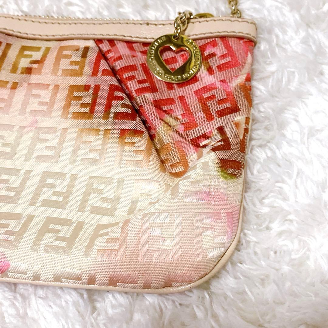訳あり】FENDI ズッキーノ フローラ ピンク ポーチ 保存袋付き - メルカリ