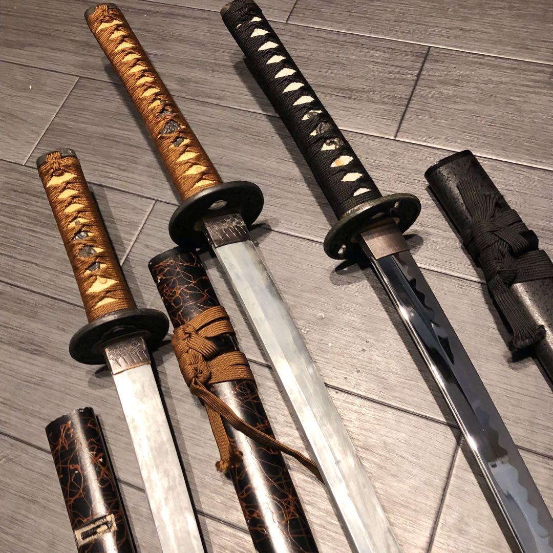模造刀　大小3本セット　太刀　脇差　骨董品　模擬刀まとめ