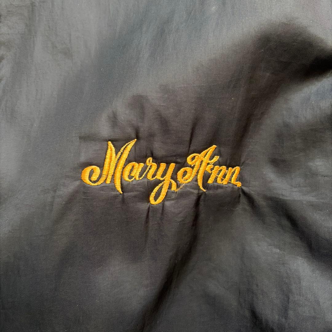 90s USA製】RENNOC スタジャン L ブラック×オレンジ 刺繍 短丈 - メルカリ