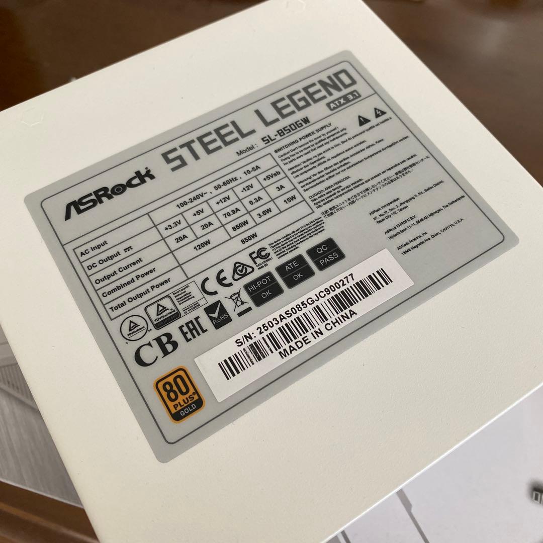 電源ユニット ASRock SL-850GW