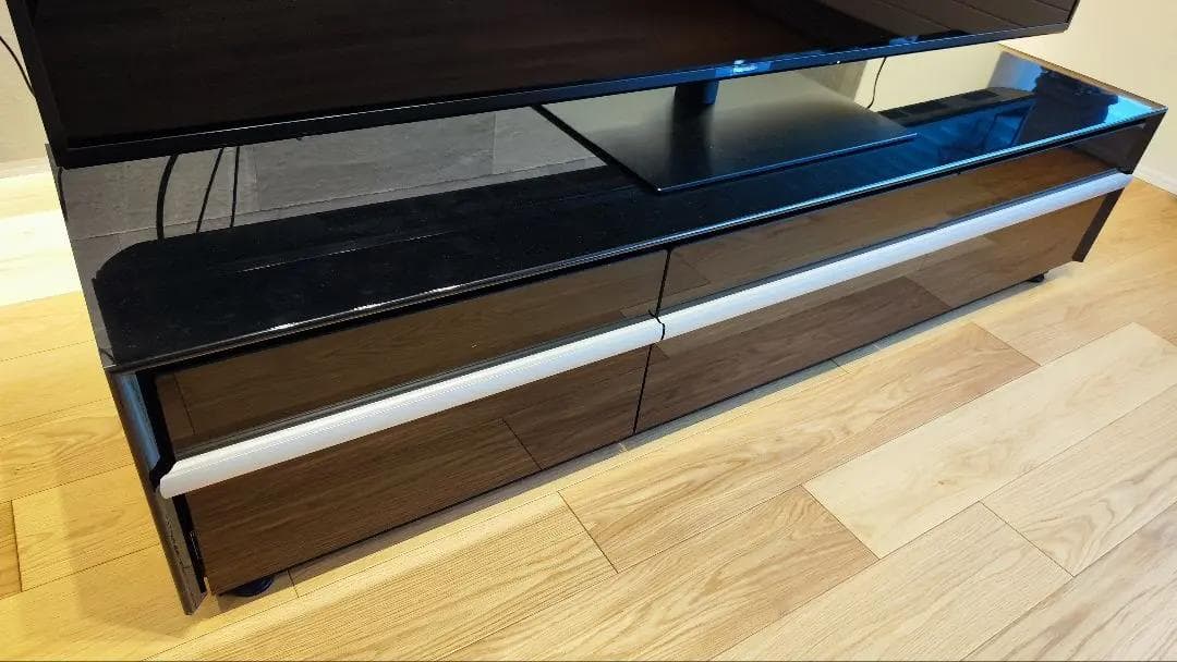 朝日木材加工テレビ台 SP-FCL 幅170㎝ 収納付き キャスター付き