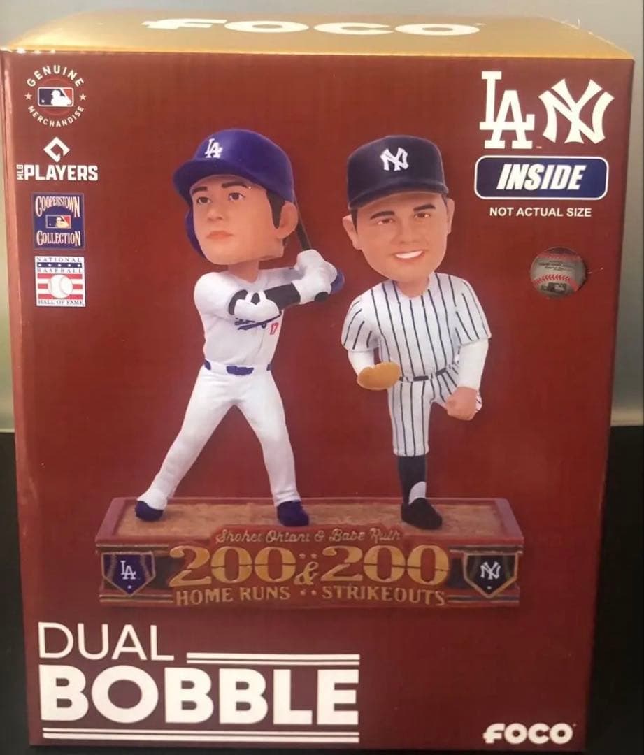 大谷翔平&ベーブ・ルース 200本塁打、200奪三振デュアルボブルヘッド