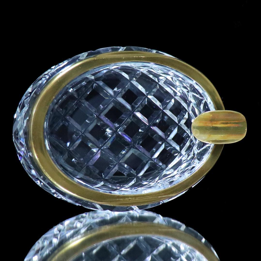 オールド・バカラ 稀少 楕円型 重厚大型金装飾 灰皿 小物入れ ディアマン・カレ