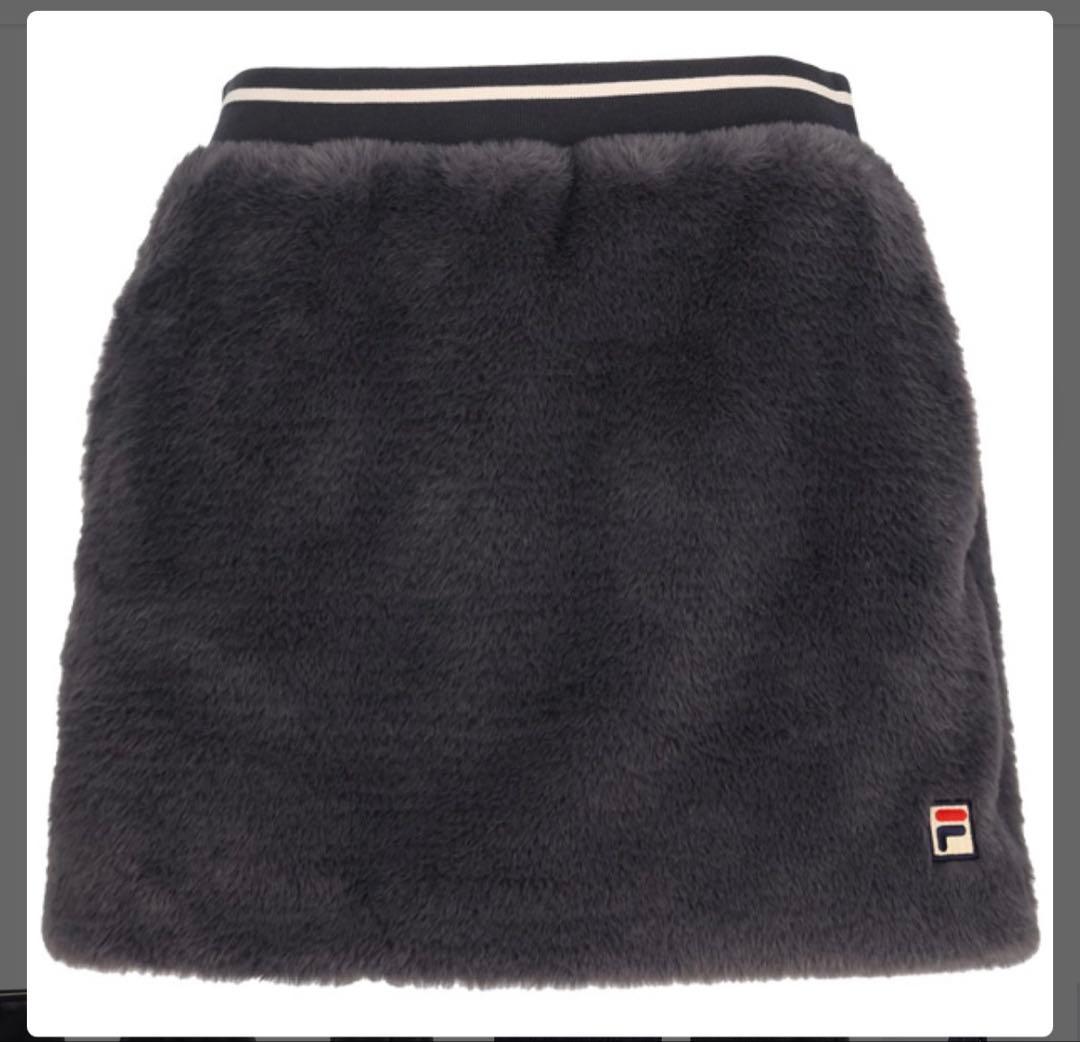 新品　フィラ　FILA ファー　フードベスト　スコート　セットアップ　L XL