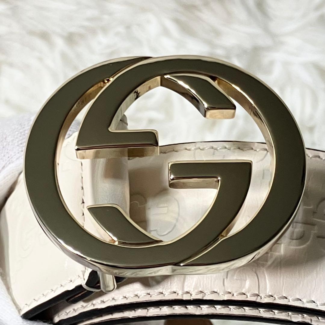 ✨美品✨GUCCI グッチ インターロッキングG ゴールドバックル GGシマ