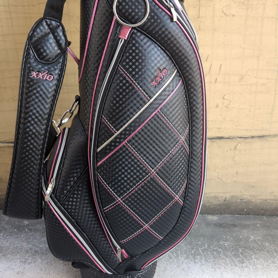 専用XXIO ゴルフバッグ・キャディバッグレディース 黒ピンク
