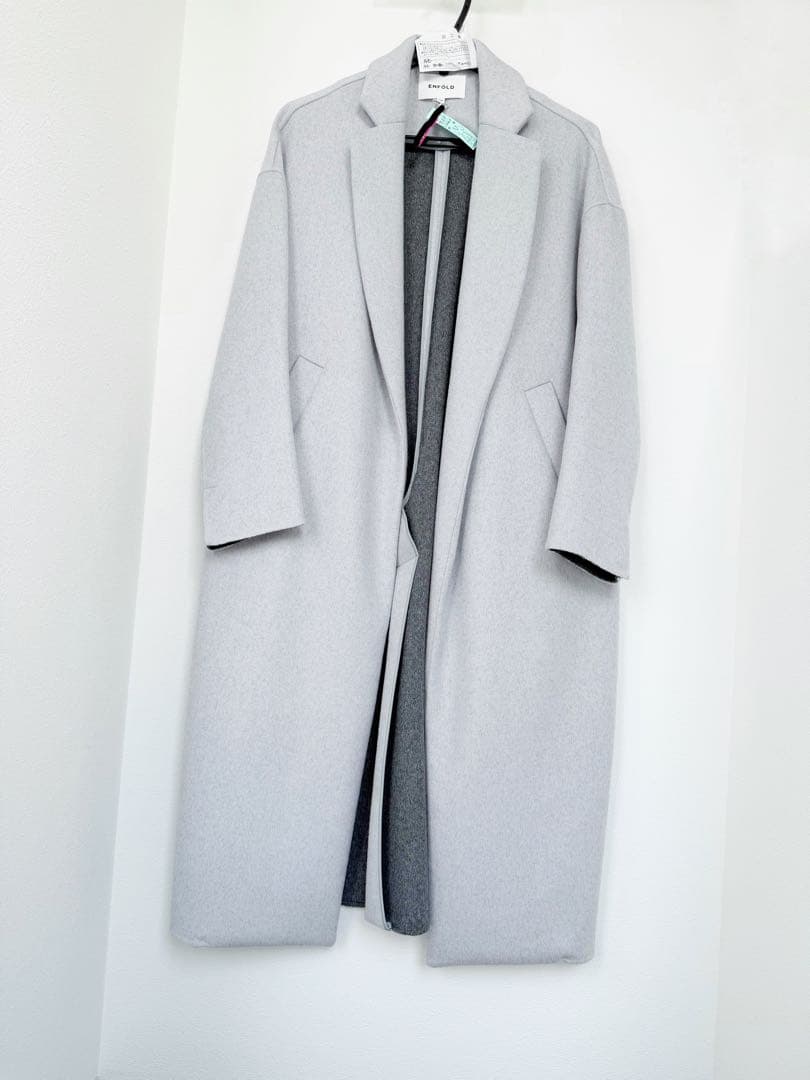 ENFOLD エンフォルド トップリバーチェスターコート 38 ライトグレー