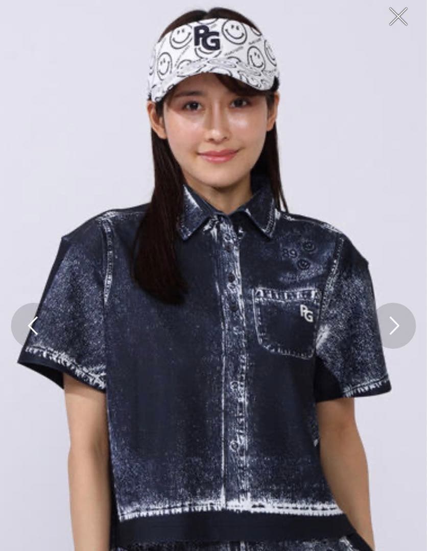 【完売品】PEARLY GATES デニム柄 レディース シャツ