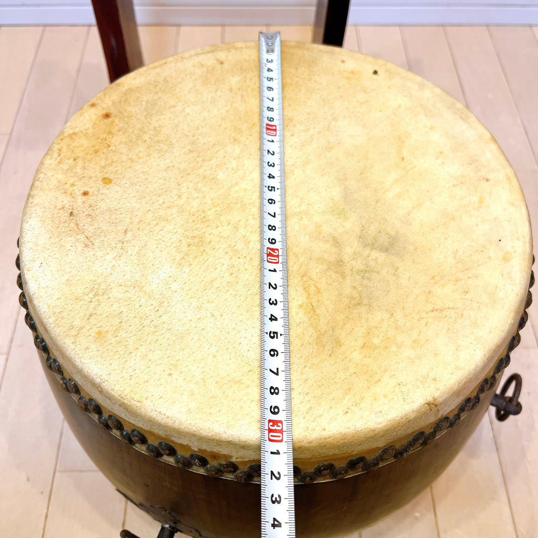 和太鼓 30×32cm 1尺　昭和レトロ　打楽器