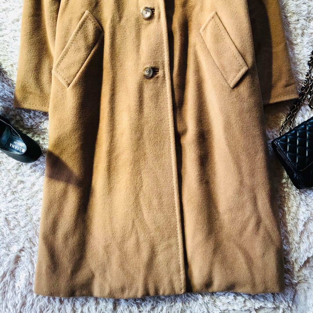 希少42大きめ✨美品 マックスマーラ アイコンコート カシミヤ キャメル 白タグ