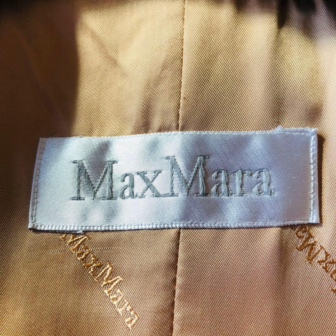 希少42大きめ✨美品 マックスマーラ アイコンコート カシミヤ キャメル 白タグ