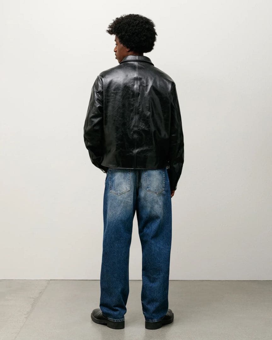 Stussy Garage Jacket Leather ジャケット レザー M