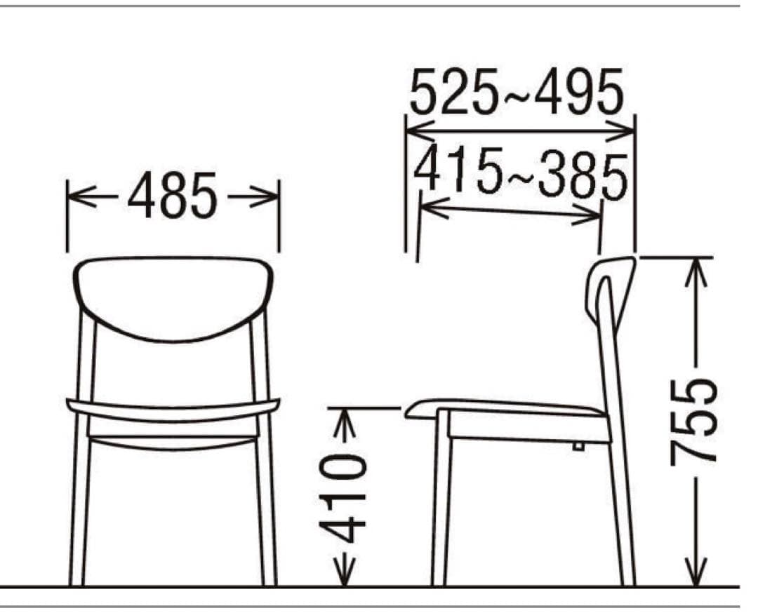 カリモク 食卓椅子 ダイニングチェア オーク材
