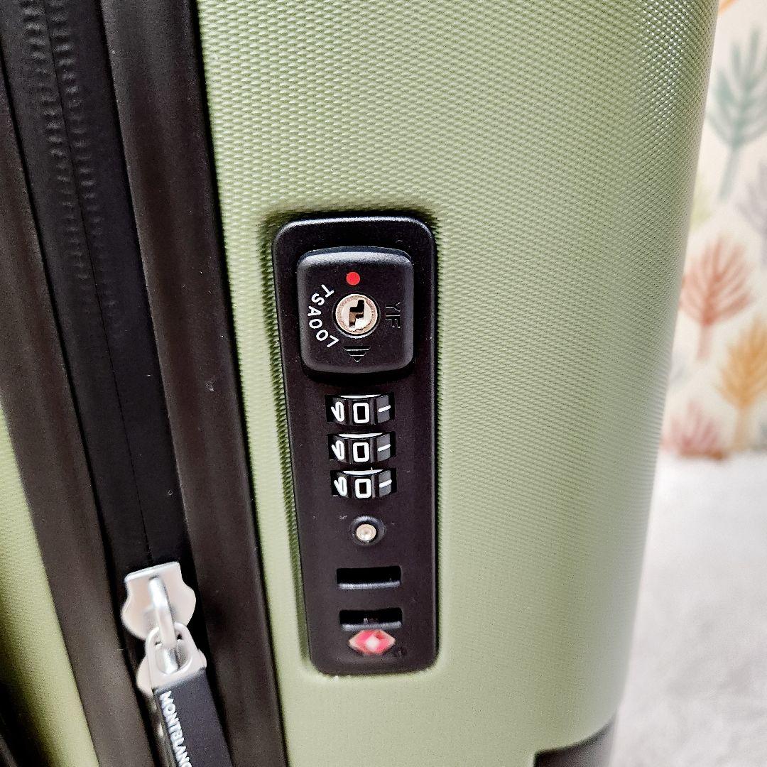 新品】MONTBLANC キャリーケース 34L カーキ 機内持込み可能 4輪