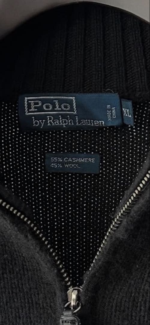 1990's ~ RalphLauren ドライバーズニットカシミアBLACK