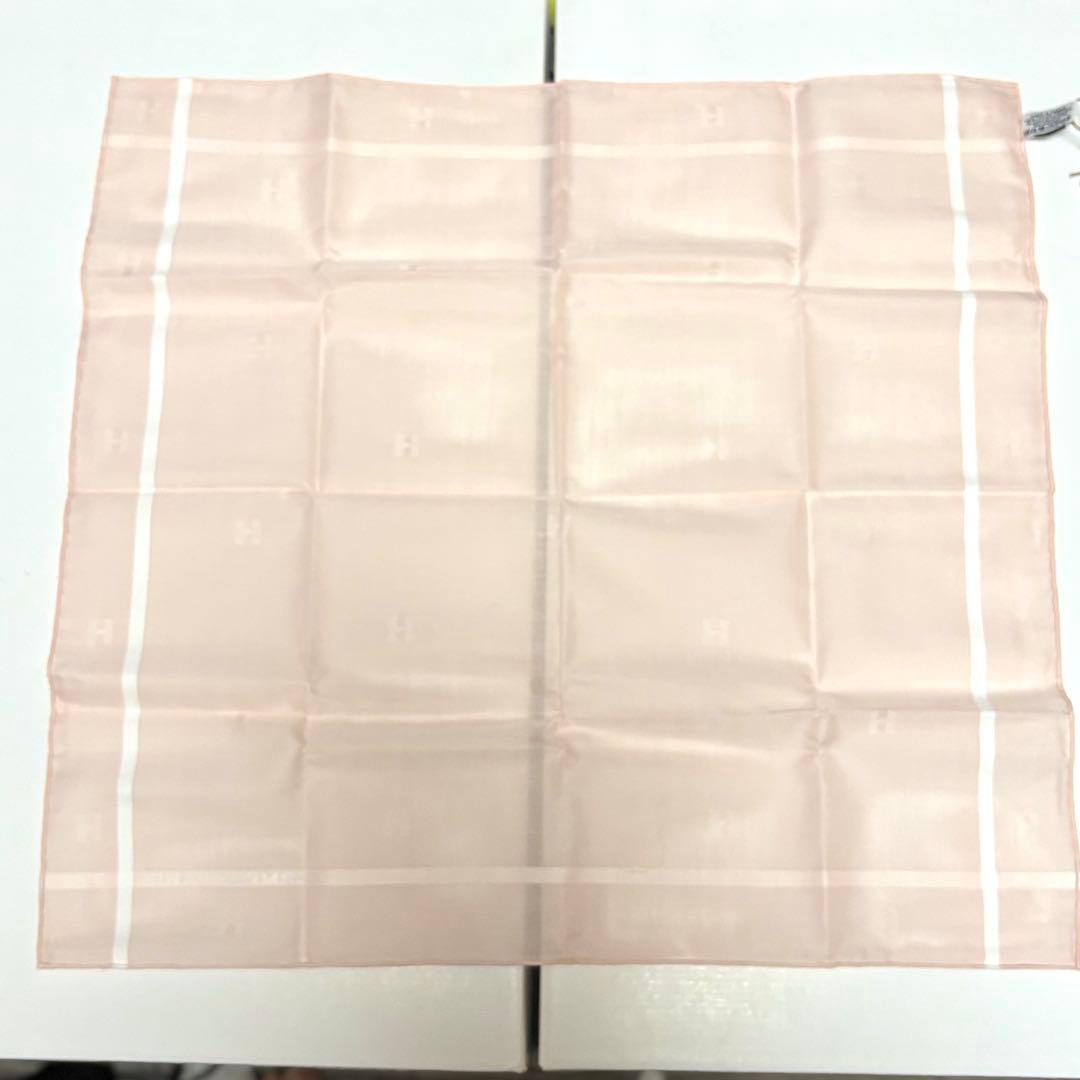【新品】HERMES エルメス カレ ハンカチ ピンク 白 2枚 セット売り
