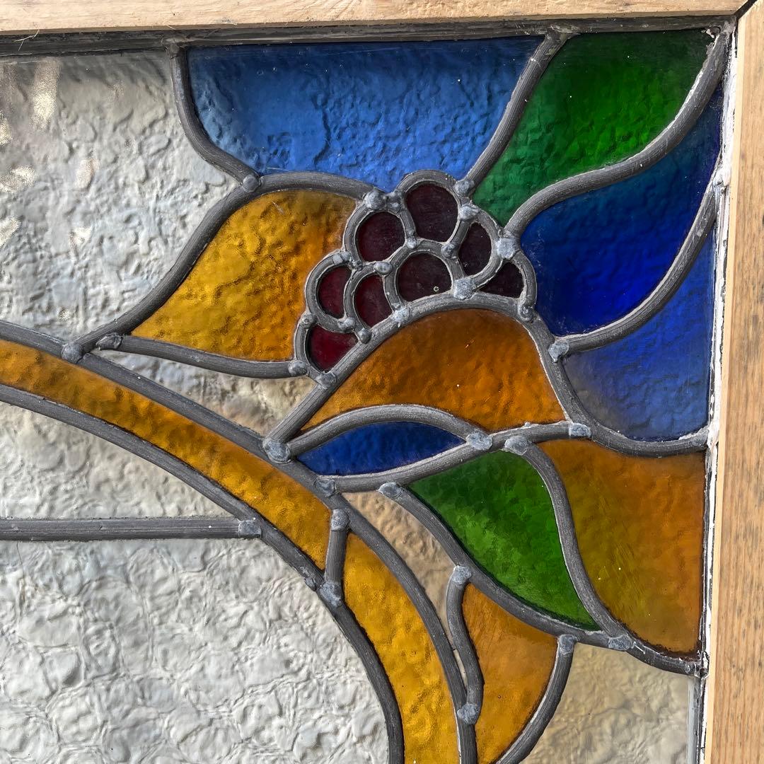 【直接引き取りも可】イギリス輸入品　アンティークのステンドグラス　2枚セット