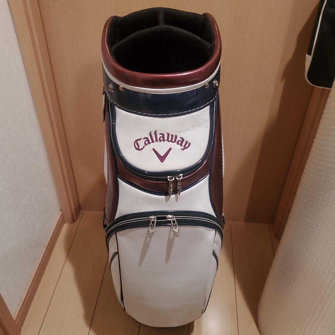 Callaway キャディバッグ ホワイト/ネイビー/バーガンディ