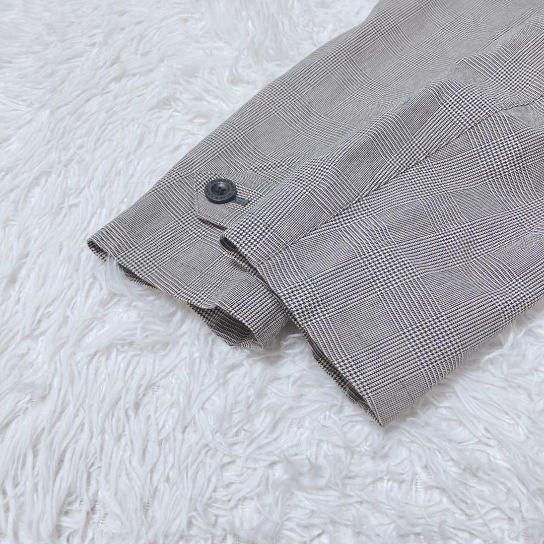 バーバリーブラックレーベル　ステンカラーコート　千鳥格子　裏地　ノバチェック　M