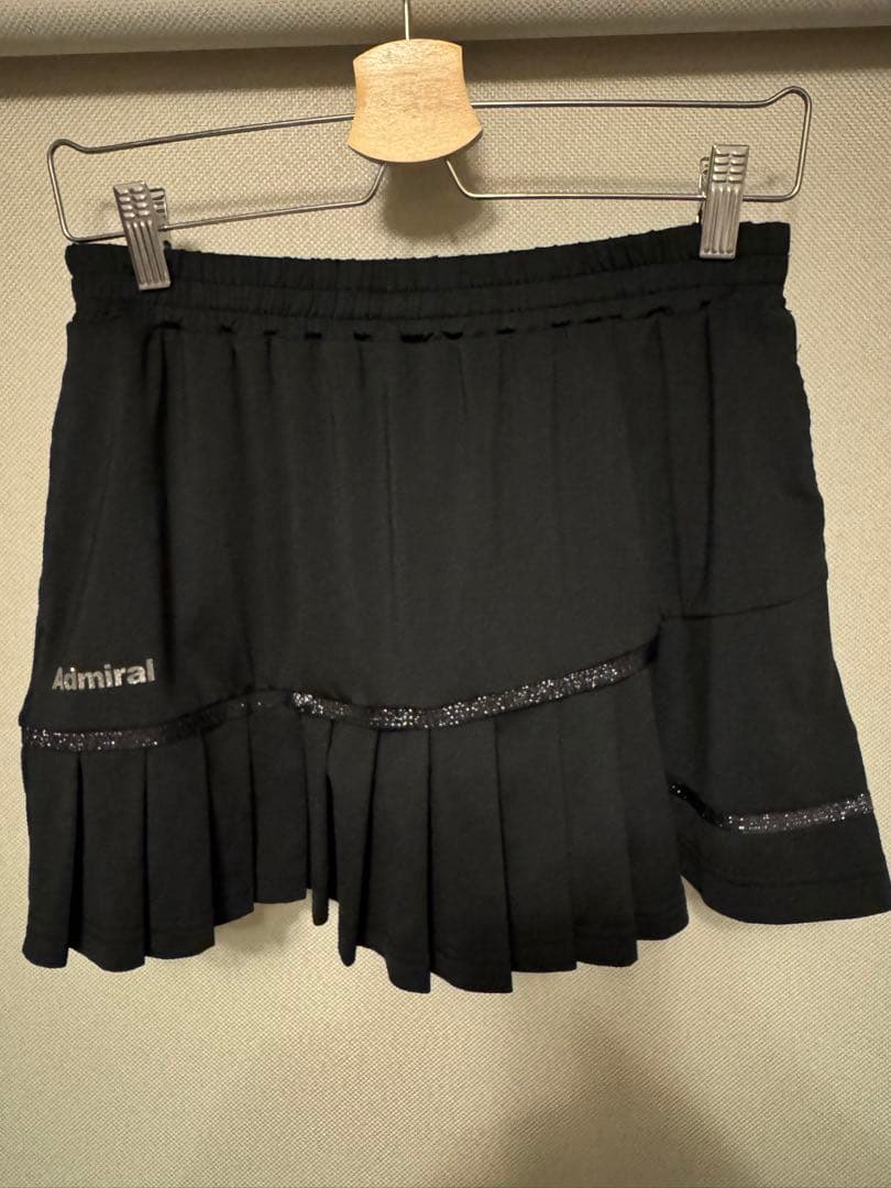 Admiral テニス スカート L ブラック　プリーツスコート
