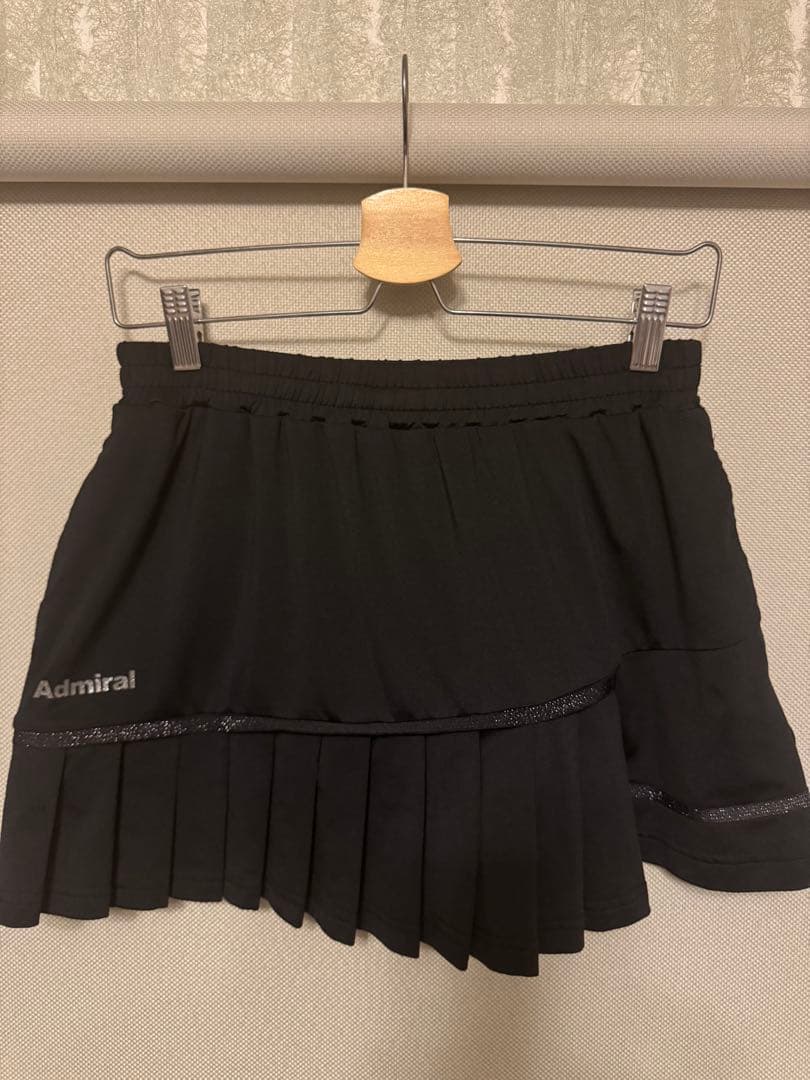 Admiral テニス スカート L ブラック　プリーツスコート