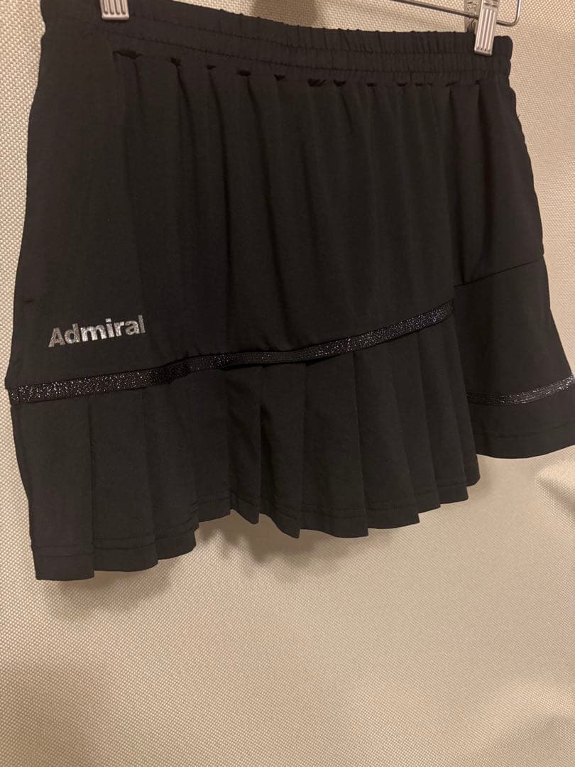 Admiral テニス スカート L ブラック　プリーツスコート