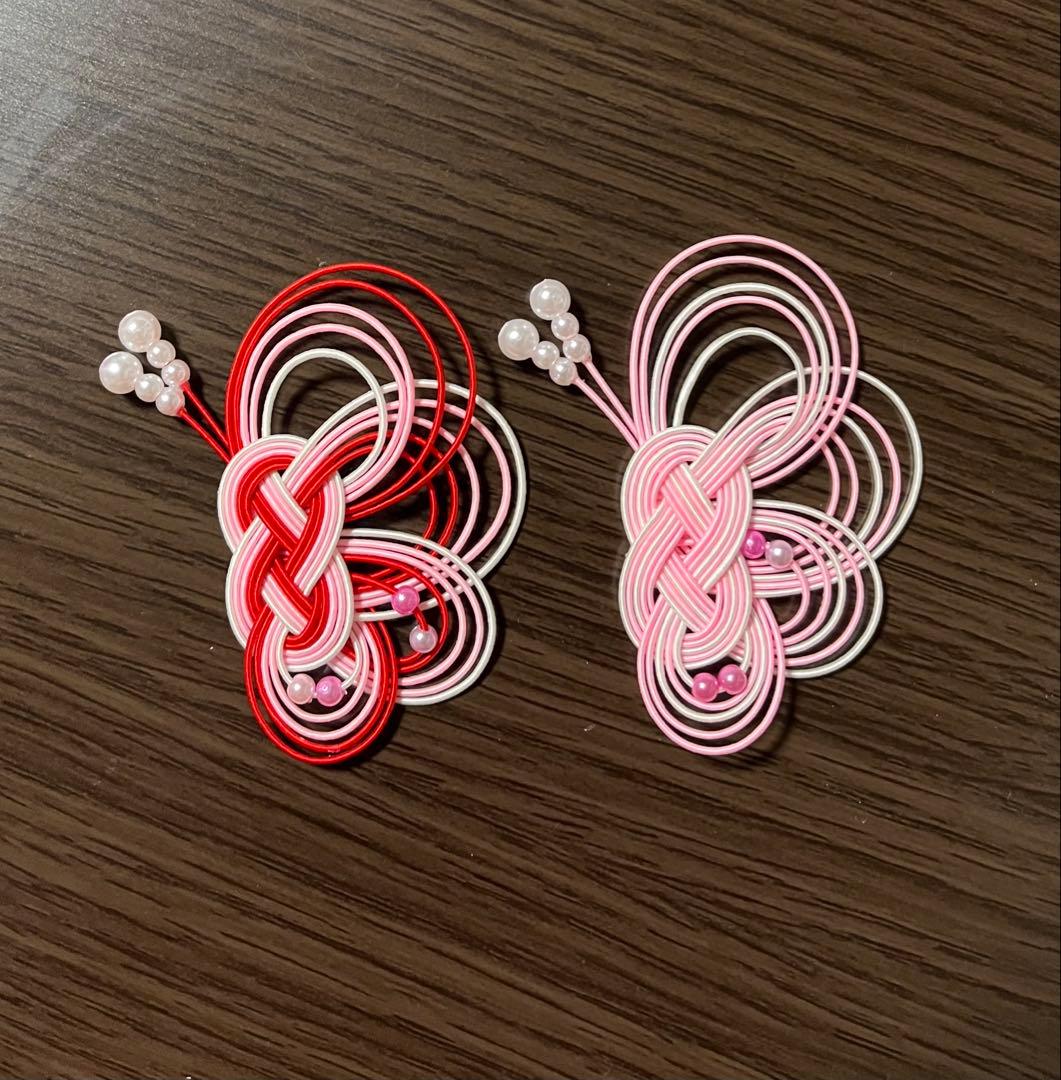 絹巻水引パーツ 蝶5本取り(大) 在庫セール中