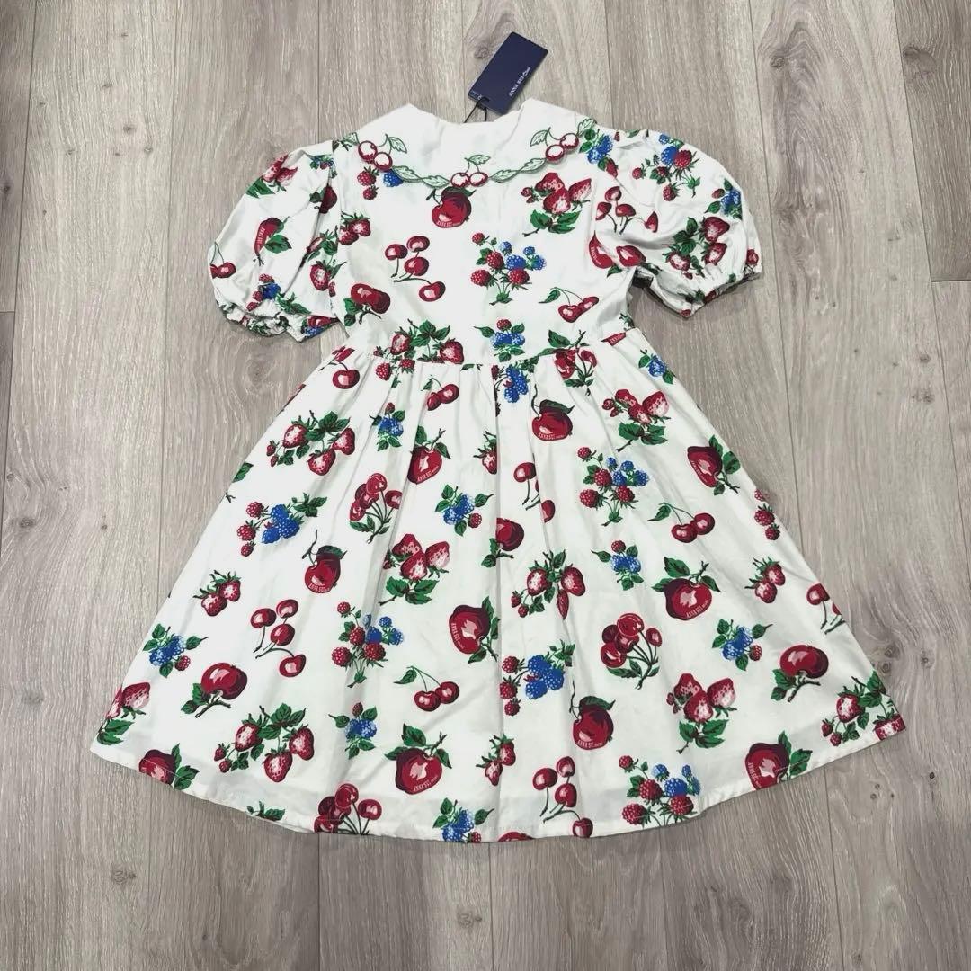 ANNA SUI MINI レトロフルーツ柄ワンピース 130 アナスイ フルーツ柄