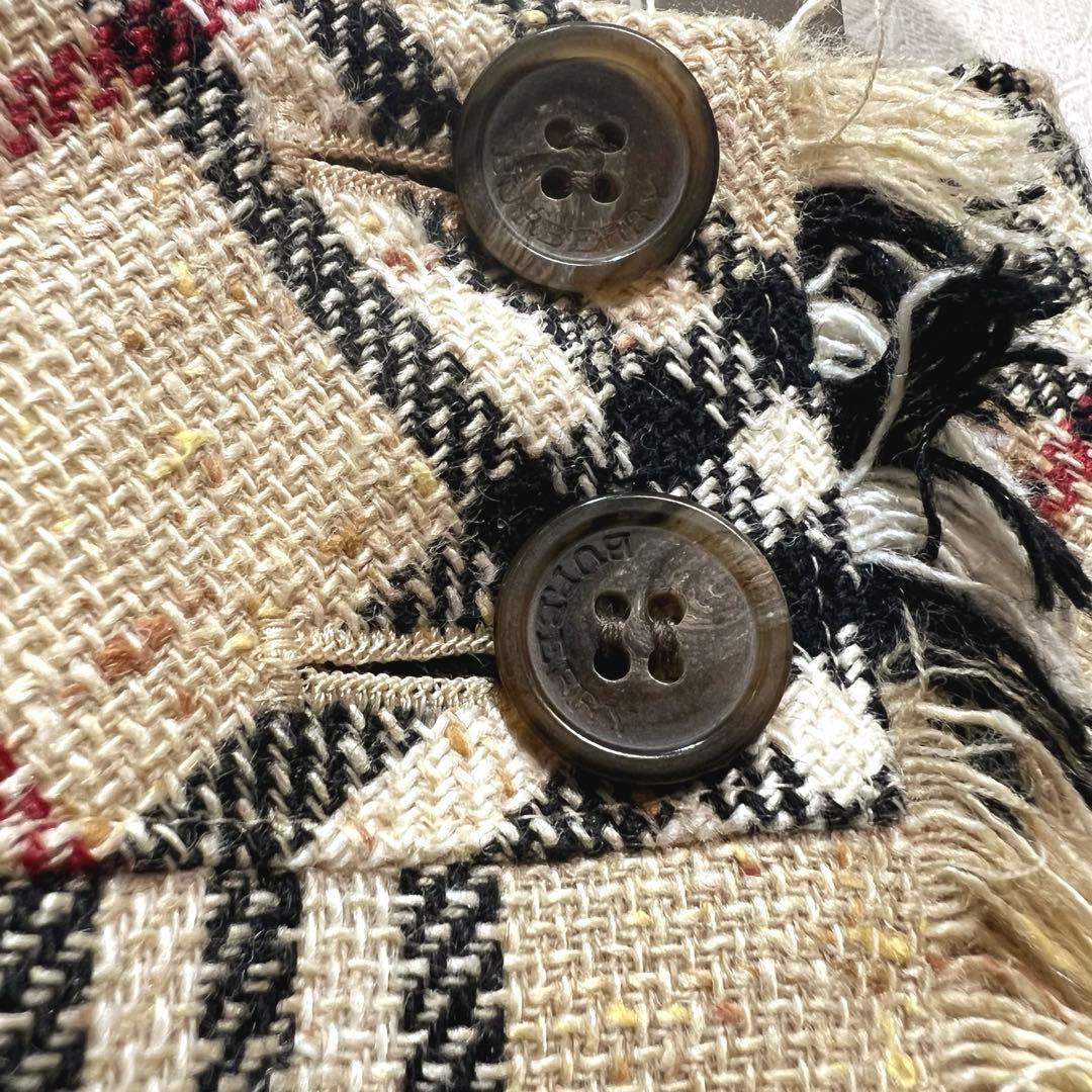 バーバリーロンドン 巻きスカート シルク混 ラップスカート キルトピン付き