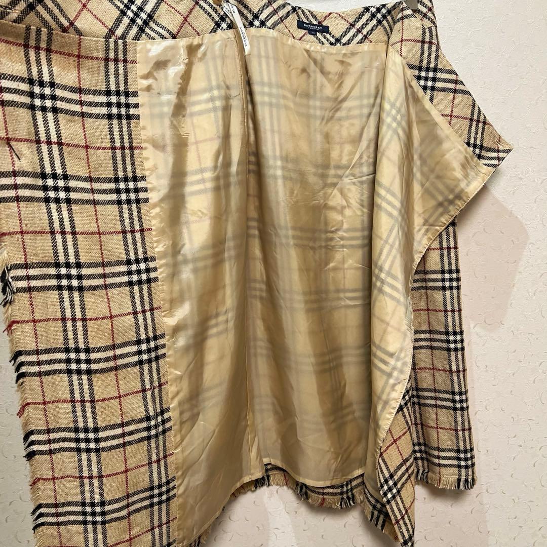 バーバリーロンドン 巻きスカート シルク混 ラップスカート キルトピン付き